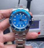 Swiss Rolex Blaken Submariner Blue 904L Stainless Steel 40mm Watch